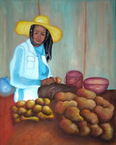 MARCHE AFRICAIN - Peinture - ROGER MARTY