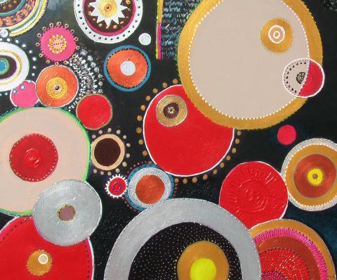 L'artiste MURIEL AUSTRUY - cercles colorés