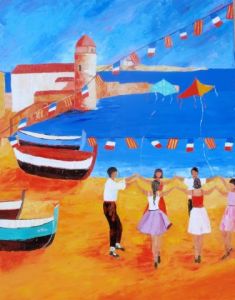 Voir cette oeuvre de Julie PIOCH: Jour de Fête à Collioure