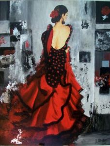 Peinture de Francoise GRELLIER: flamenco