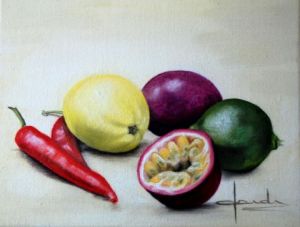 Peinture de Caroline HARDY: Le Fruit de la Passion