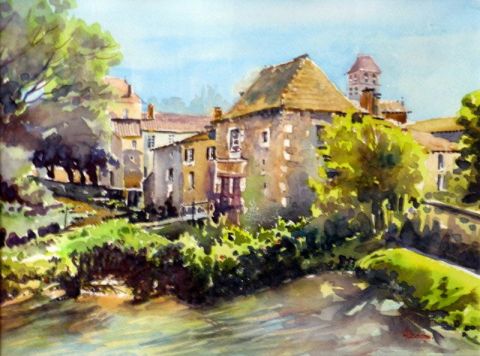 L'artiste alain deschamps - Le vieux moulin de St Jean de Côle