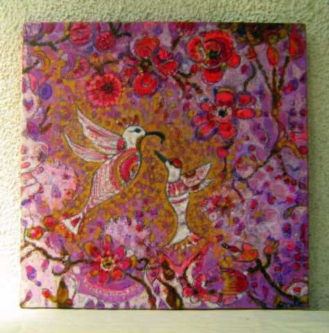 L'artiste coralie zabo bellal - envole d'oiseaux