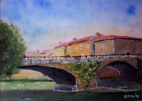 Pont de village - Peinture - GAUDIR Pont de village - Peinture - GAUDIR