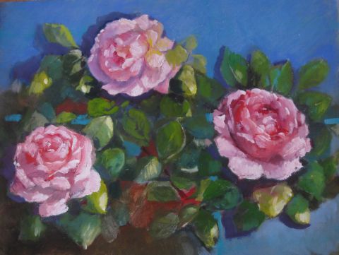 Roses ete 2011 - Peinture - MONIQUE SHAW