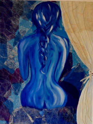 L'artiste AHNA - nu bleu