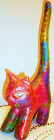 chat - Peinture - carole zilberstein
