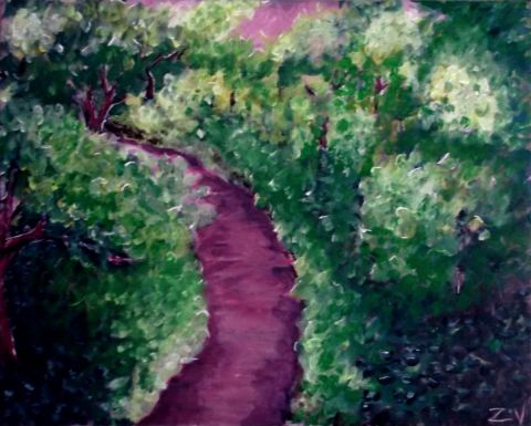 chemin vert - Peinture - zov chemin vert - Peinture - zov