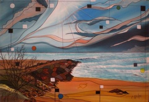 PLAGE AUX ROMANTIQUES - Peinture - ALAIN FAURE PLAGE AUX ROMANTIQUES - Peinture - ALAIN FAURE