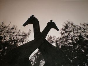 Voir cette oeuvre de REITER Nicole: couple de girafes
