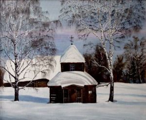 Voir cette oeuvre de Feo: Chapelle sous la neige