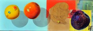 Peinture de olivier GENET: pomme et citron