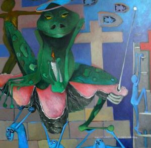 Voir cette oeuvre de Lucie LUDWICZAK: vyapti CXLVII - EPO à la grenouille de bénitier 