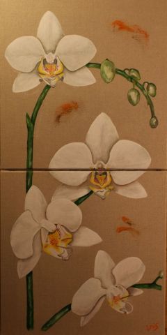 L'artiste 2nis - Diptique Orchidées