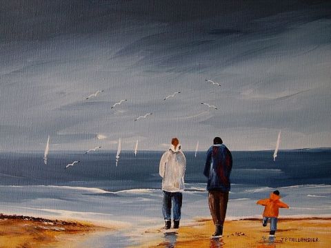 SUR LA PLAGE - Peinture - J-PAUL TAILLANDIER SUR LA PLAGE - Peinture - J-PAUL TAILLANDIER