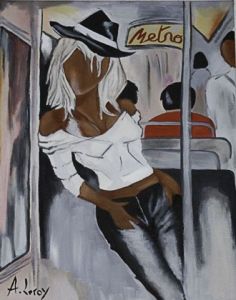 Voir cette oeuvre de AURORE FOLLAIN: la fille dans le métro