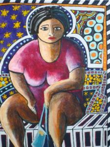 Peinture de ANTOINE MELLADO: Angélica de St Leu(Réunion)