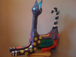 Sculpture de NADINE L: chat assis