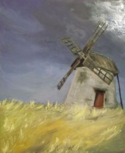 Peinture de JessicaAurousseau: moulin à vent