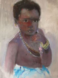 Voir le détail de cette oeuvre: portrait d'afrique, petite fille