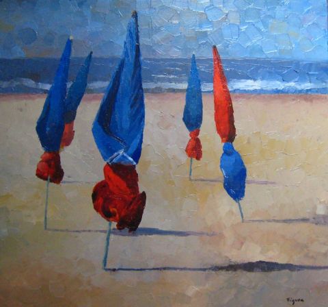 L'artiste FIGURA - Deauville et ses parasols