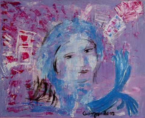 MARIANNE EN TIMBRE - Peinture - OD' ILE  MARIANNE EN TIMBRE - Peinture - OD' ILE