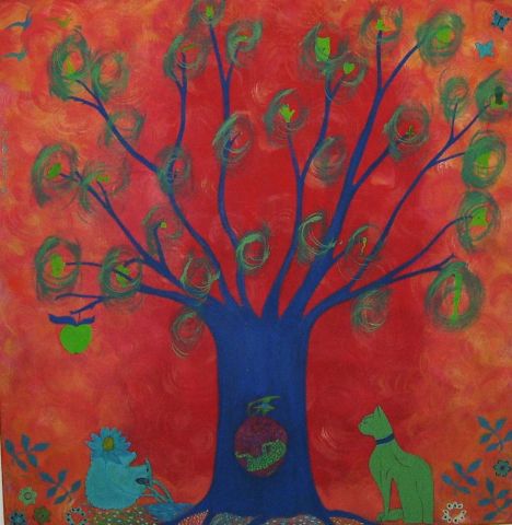 L'arbre de vie - Peinture - LaBoutdezan