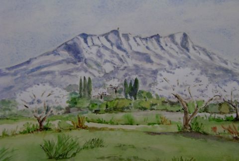 La Sainte Victoire au printemps - Peinture - MARIE-THERESE VION La Sainte Victoire au printemps - Peinture - MARIE-THERESE VION
