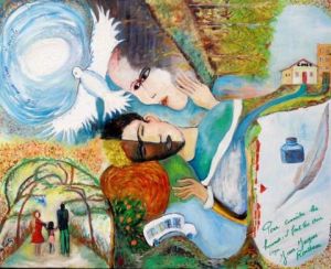 Peinture de Paoli: Le songe des dix mots  de Jean-Jacques Rousseau