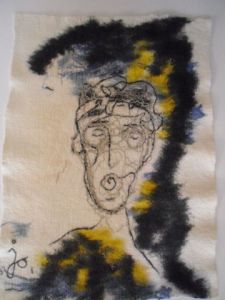 Art_textile de COSIFAJO: Le chanteur