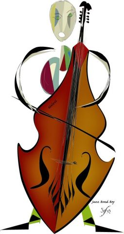 L'artiste soffya - Marlow contrebassiste au Jazz bond boys L'artiste soffya - Marlow contrebassiste au Jazz bond boys