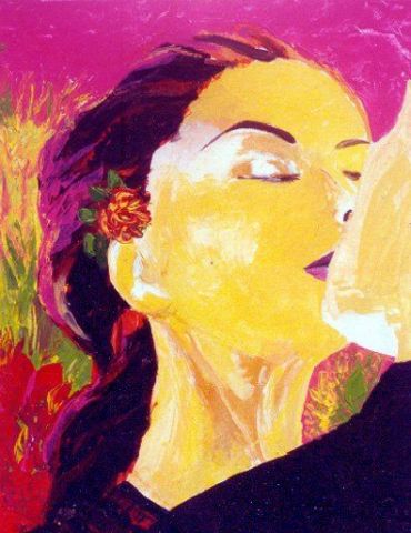 Le baiser - Peinture - sarah Katy Marsz
