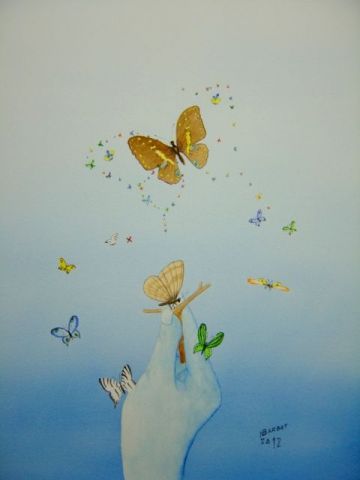 effet papillon 2 - Peinture - Noel Barbot