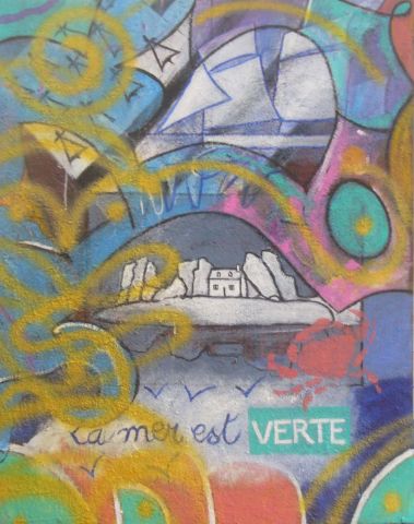 la mer est verte - Peinture - Sophie Hair la mer est verte - Peinture - Sophie Hair