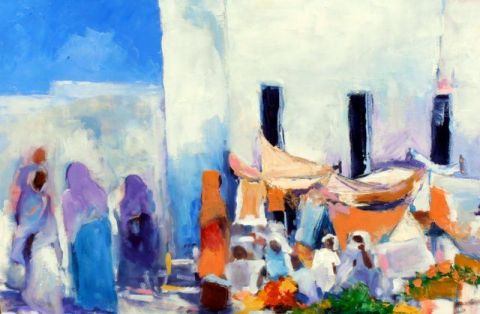 L'artiste Veronique LANCIEN - marché en Ethiopie L'artiste Veronique LANCIEN - marché en Ethiopie