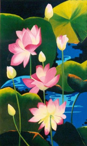 Lotus - Peinture - MICHELLE