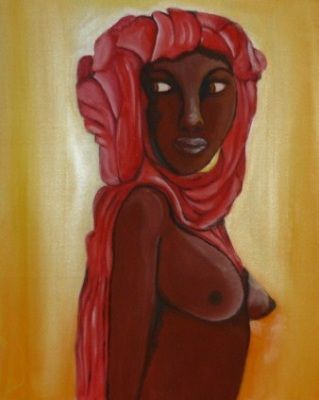 femme africaine - Peinture - mi'chelle