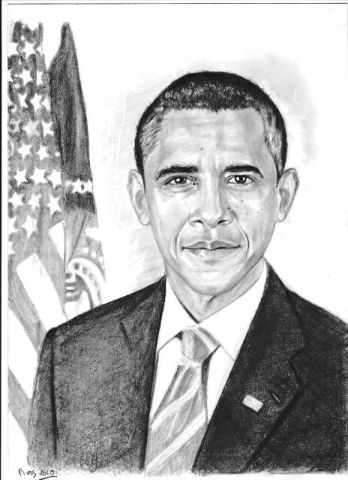 Barack Obama - Dessin - faismonportrait