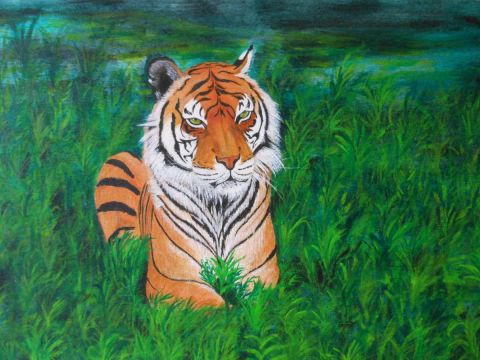 Tigre de sumatra - Peinture - Chabs