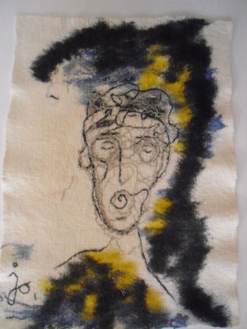 Le chanteur - Art textile - COSIFAJO