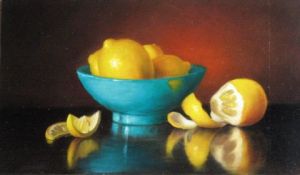 Voir cette oeuvre de BENOIT QUESNEL: coupe verte et citrons