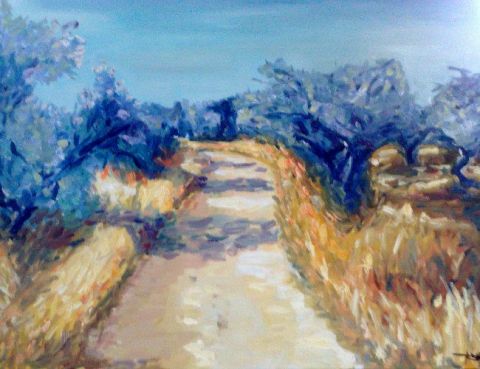 Le Chemin des Oliviers sur la colline de Toutes Aures - Peinture - PHILIPPE ARLAUD Le Chemin des Oliviers sur la colline de Toutes Aures - Peinture - PHILIPPE ARLAUD