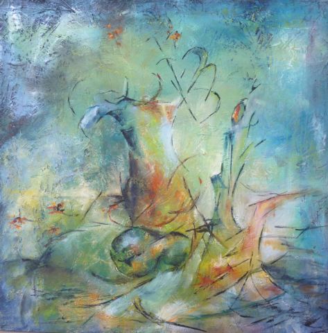 Peinture : vase - janine chetivet Peinture : vase - janine chetivet