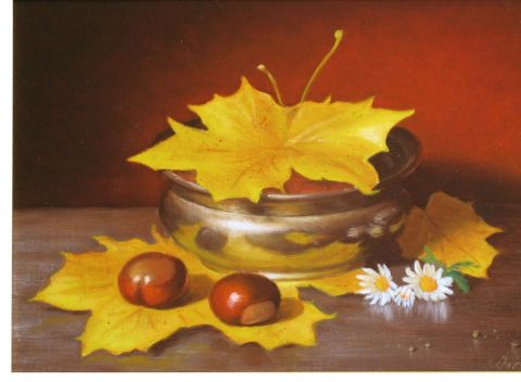 L'artiste BENOIT QUESNEL - feuilles d'automne