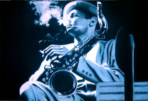Le saxofoniste - Peinture - labeatitude
