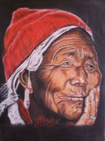 Amérindienne - Peinture - Murielle LACOUR