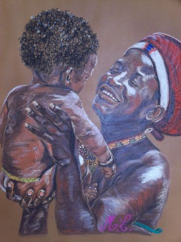 maman africaine - Peinture - Murielle LACOUR