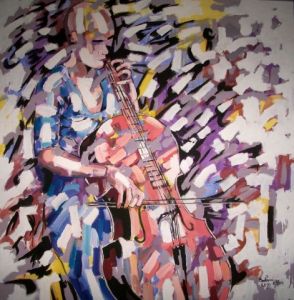 Voir cette oeuvre de bakarri: musicienne au violoncelle