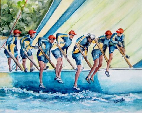 Yole attitude - Peinture - Catherine VALETTE Yole attitude - Peinture - Catherine VALETTE