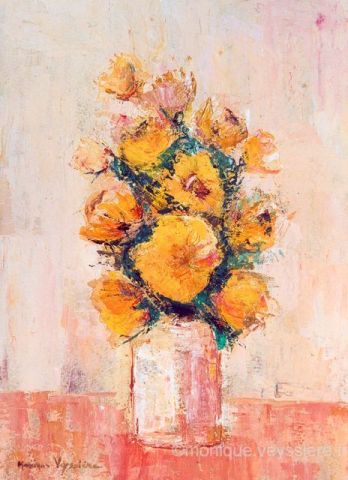 L'artiste Monique Veyssiere - Bouquet jaune